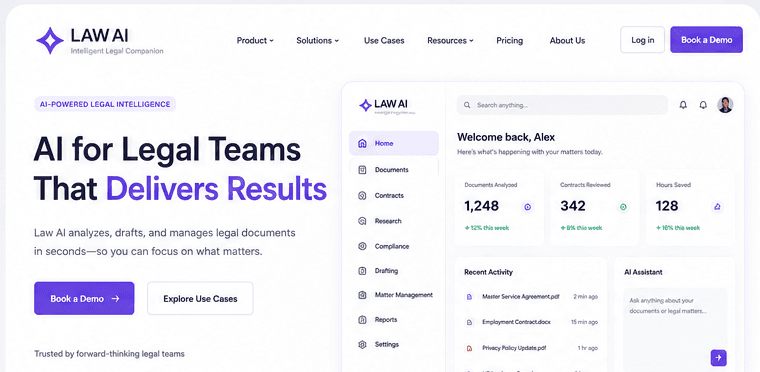 Law AI product screenshot
