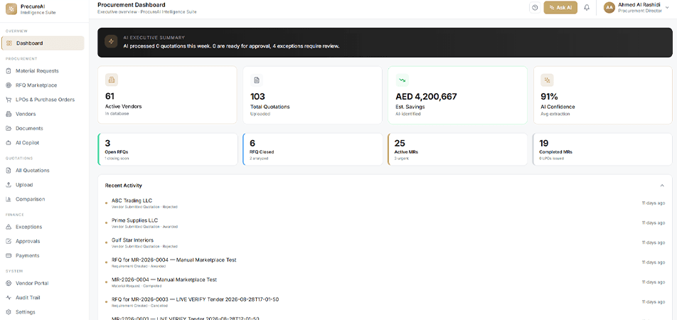Procure AI product screenshot